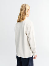 Noah - Long Sleeve Pique Polo in Light Heather