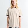 Noah - Heather Ringer T-Shirt in Heather Tan