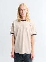 Noah - Heather Ringer T-Shirt in Heather Tan