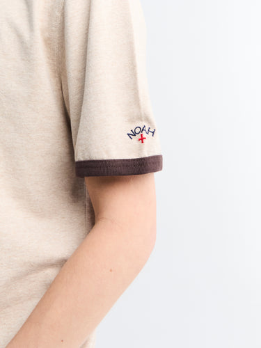 Noah - Heather Ringer T-Shirt in Heather Tan