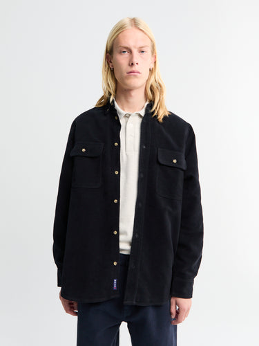 Noah - Moleskin Shirt in Black