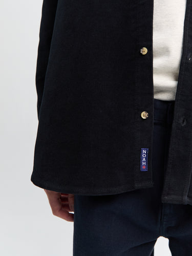 Noah - Moleskin Shirt in Black