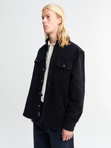 Noah - Moleskin Shirt in Black