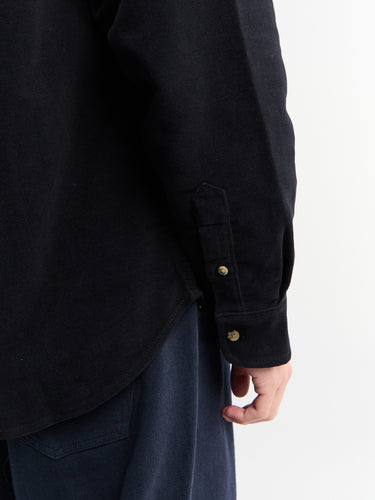 Noah - Moleskin Shirt in Black