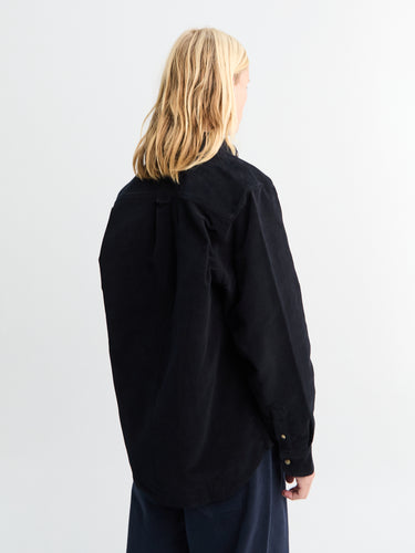 Noah - Moleskin Shirt in Black