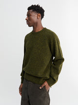 Noah - Classic Shetland Sweater in Pine Shadow