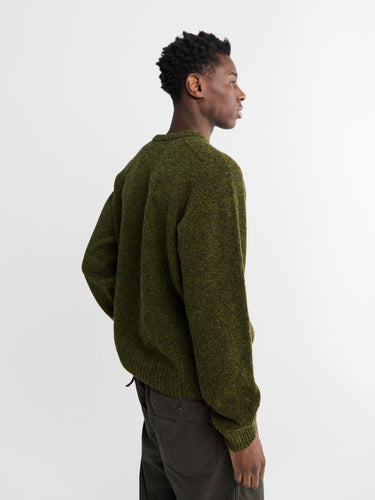 Noah - Classic Shetland Sweater in Pine Shadow