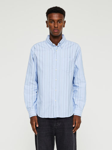 Noah - Oxford Shirt in Blue, Tan and Navy