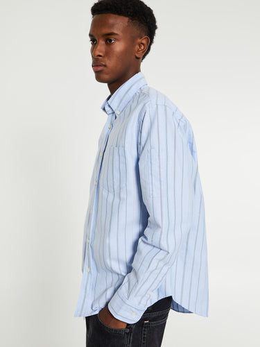 Noah - Oxford Shirt in Blue, Tan and Navy