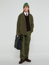 Noah - V-Neck Shaker Stitch Sweater in Brown