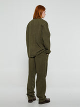 Noah - Double Breasted Cotton Jacket in Dark Olive