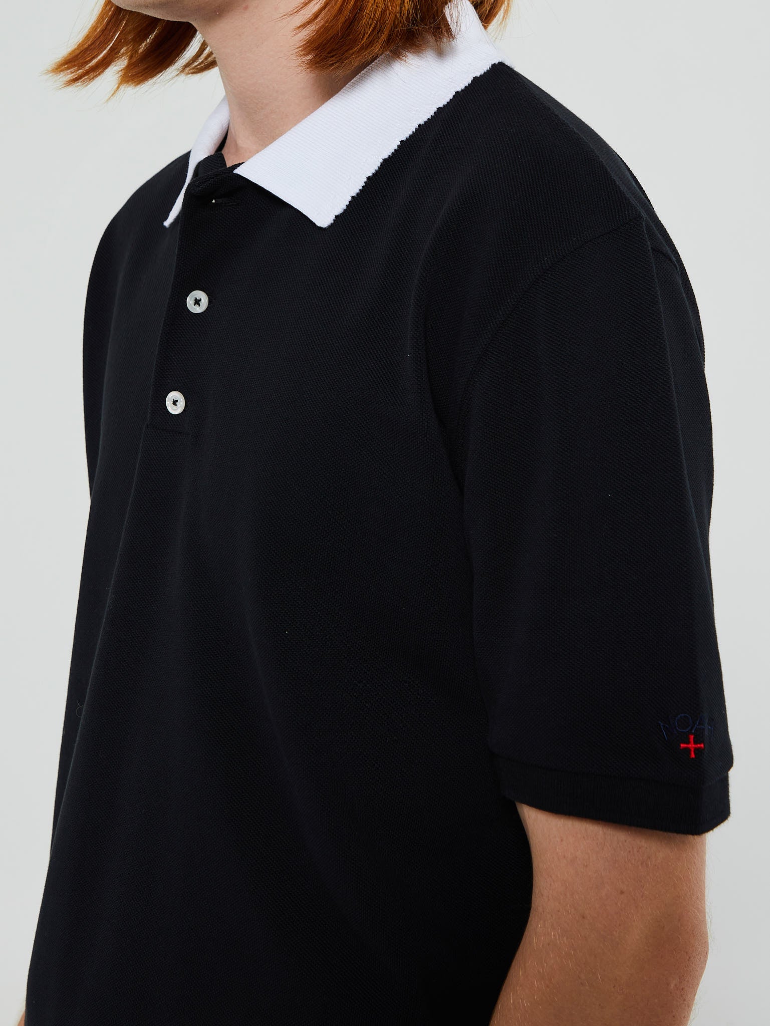 Noah - Summer's Polo Shirt in Black and White