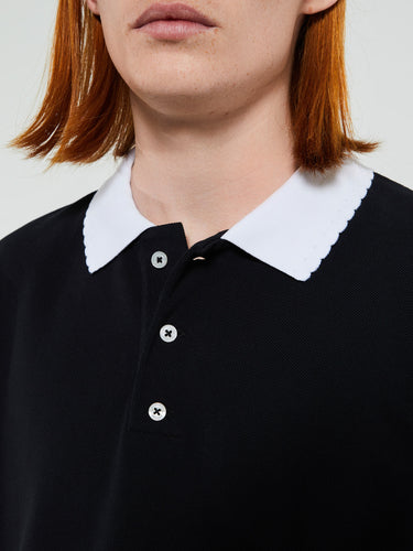 Noah - Summer's Polo Shirt in Black and White