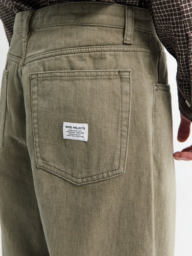 Norse Projects - Korshavn Relaxed 5 Pocket Heavy Twill Short in Vetiver