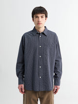 Norse Projects - Espevik Check Oversized Shirt in Dark Navy