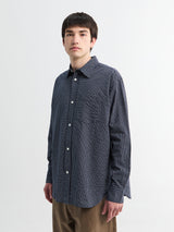 Norse Projects - Espevik Check Oversized Shirt in Dark Navy