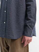 Norse Projects - Espevik Check Oversized Shirt in Dark Navy