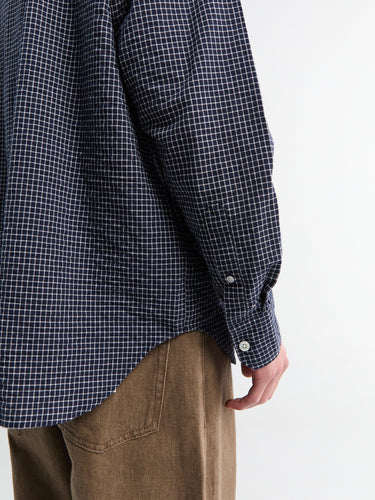 Norse Projects - Espevik Check Oversized Shirt in Dark Navy