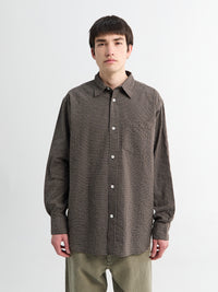 Norse Projects - Espevik Check Oversized Shirt in Taupe