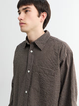 Norse Projects - Espevik Check Oversized Shirt in Taupe