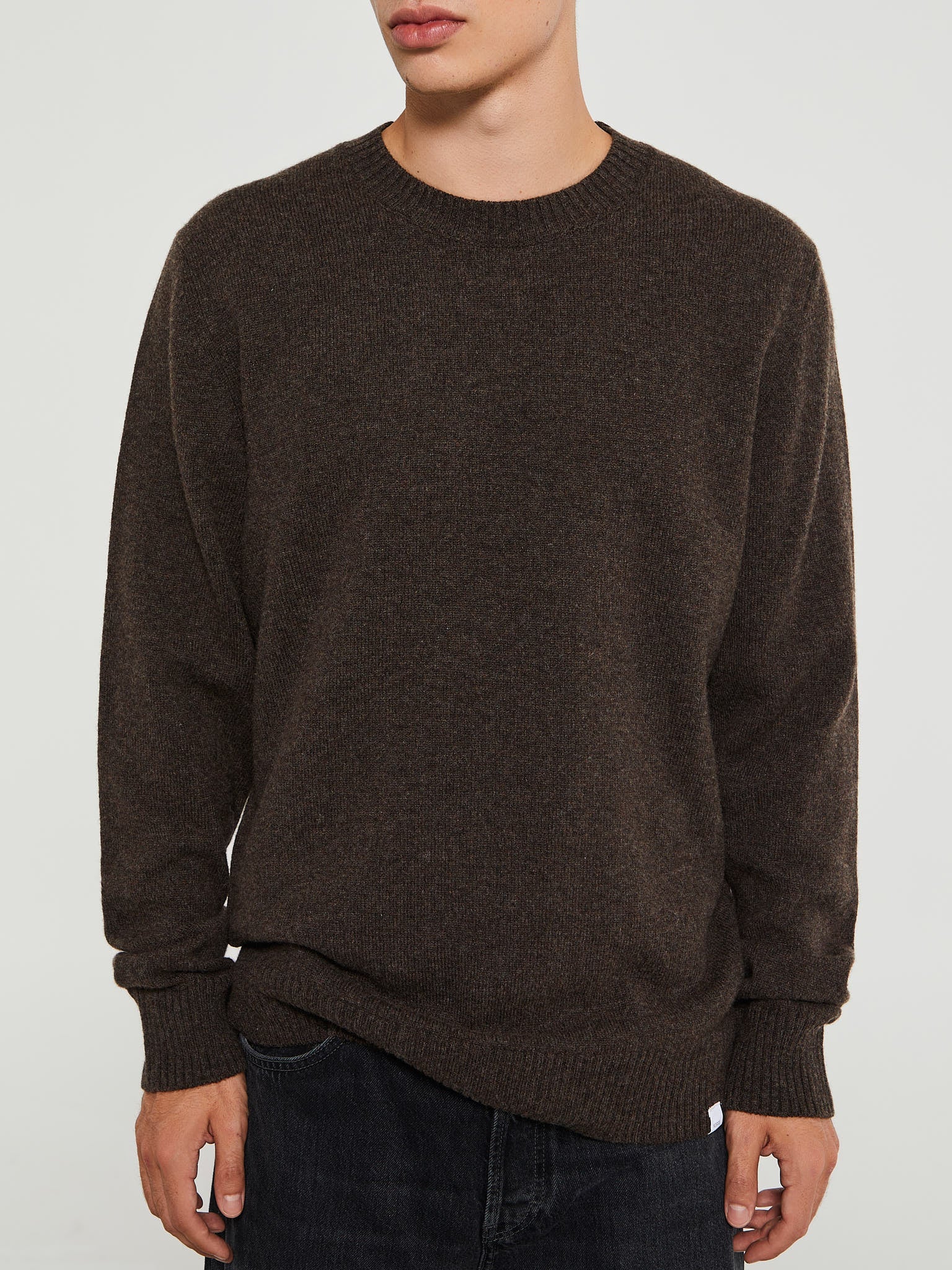 Norse Projects - Standard Merino Lambswool Sweater in Brown