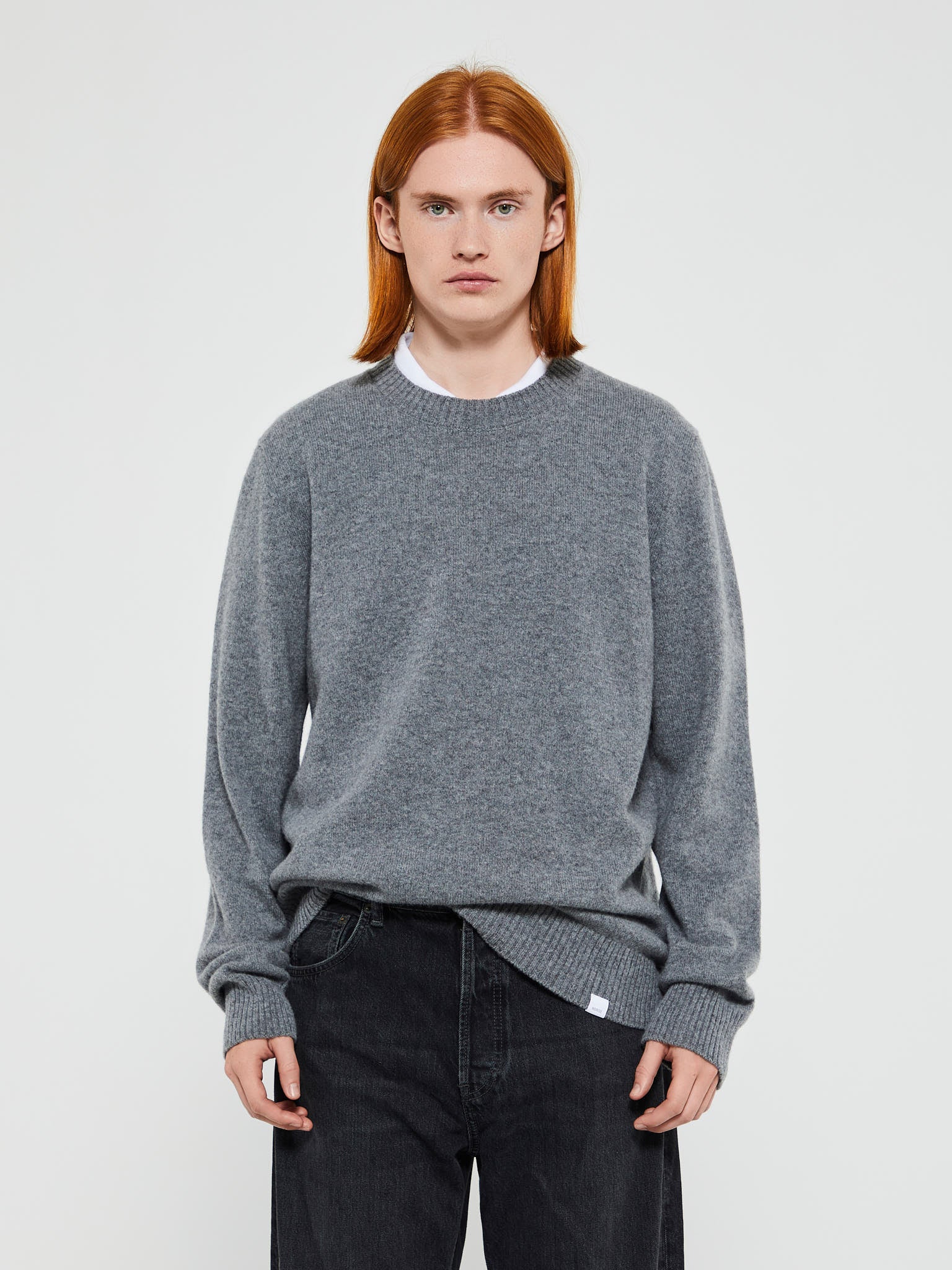 Norse Projects - Standard Merino Lambswool Sweater in Grey Melange