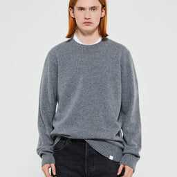 Norse Projects - Standard Merino Lambswool Sweater in Grey Melange