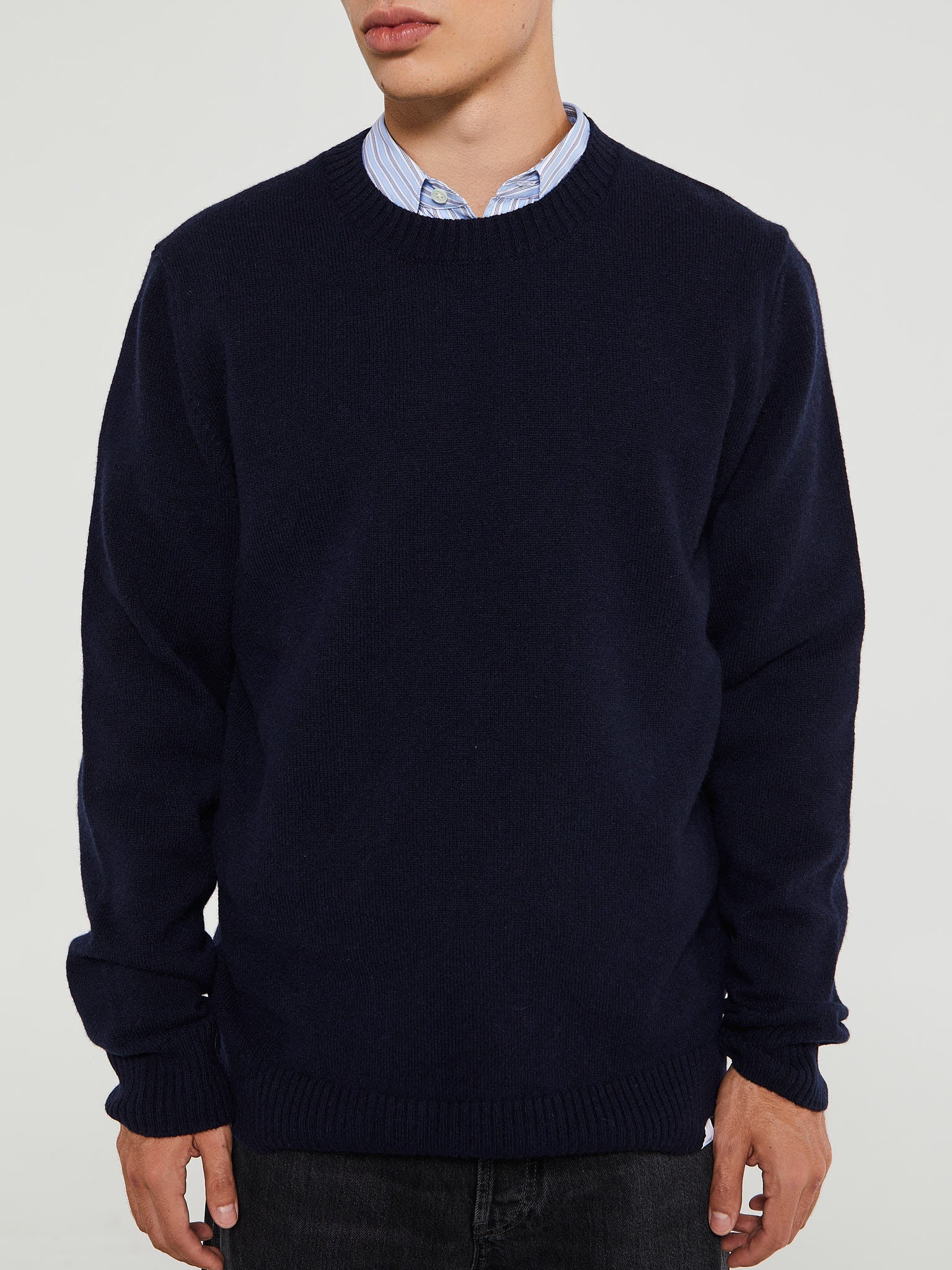 Norse Projects - Standard Merino Lambswool Sweater in Dark Navy