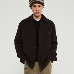 Norse Projects - Folke Wool Overshirt in Brown