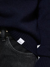 Norse Projects - Standard Merino Lambswool Polo in Dark Navy
