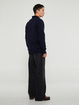 Norse Projects - Standard Merino Lambswool Polo in Dark Navy