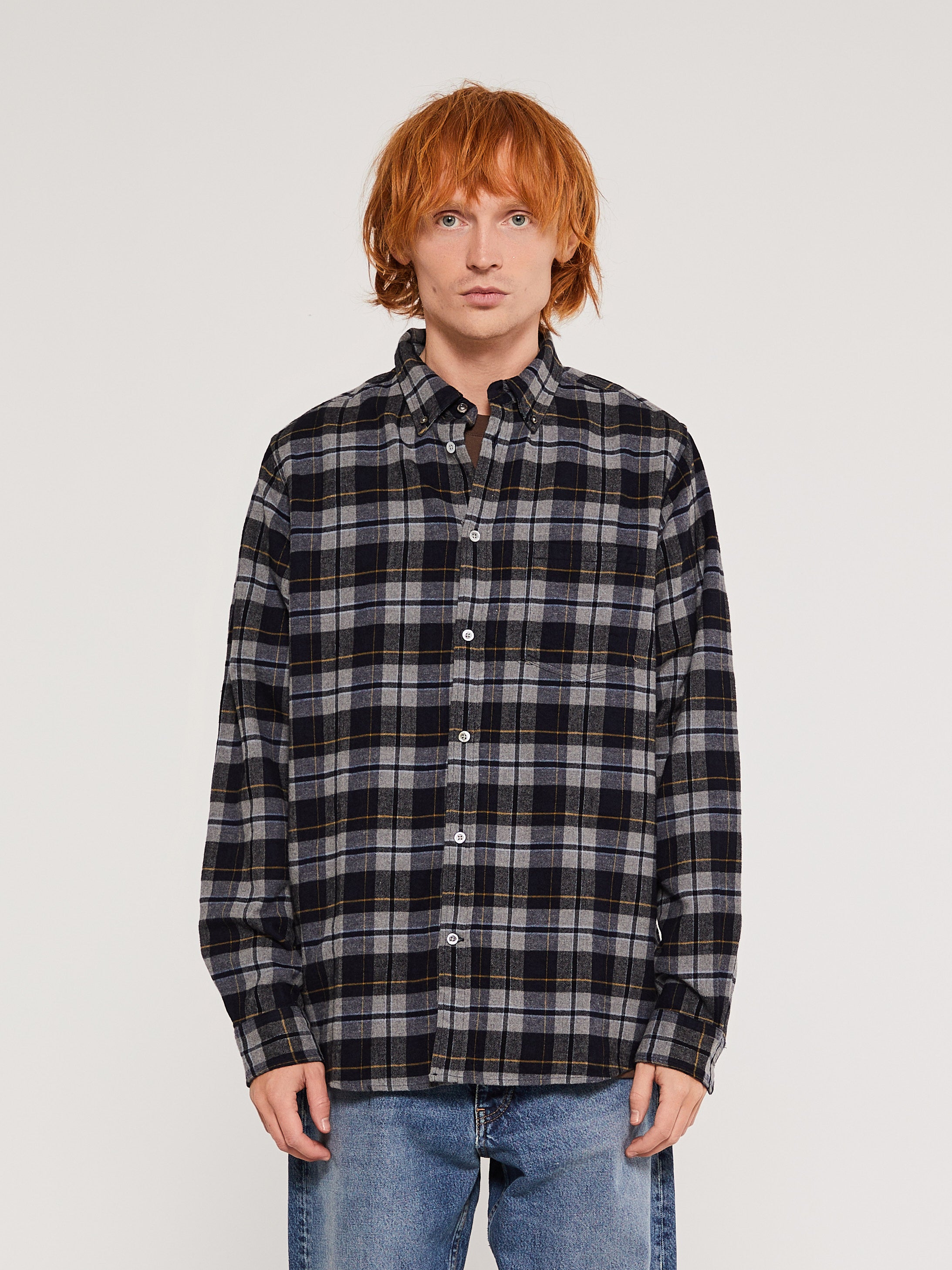 Norse Projects - Anton Check Shirt in Medium Grey