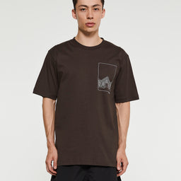Johannes Organic Kanonbaadsvej Print T-Shirt in Brown