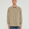 Norse Projects - MO Oversized Striped Shirt in Clay