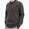 Norse Projects - Standard Merino Lambswool Polo in Heathland Brown