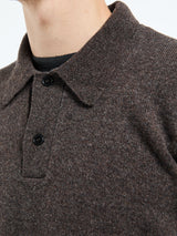 Norse Projects - Standard Merino Lambswool Polo in Heathland Brown