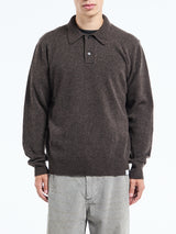 Norse Projects - Standard Merino Lambswool Polo in Heathland Brown