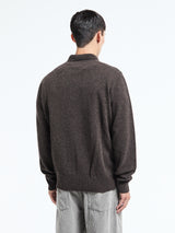 Norse Projects - Standard Merino Lambswool Polo in Heathland Brown