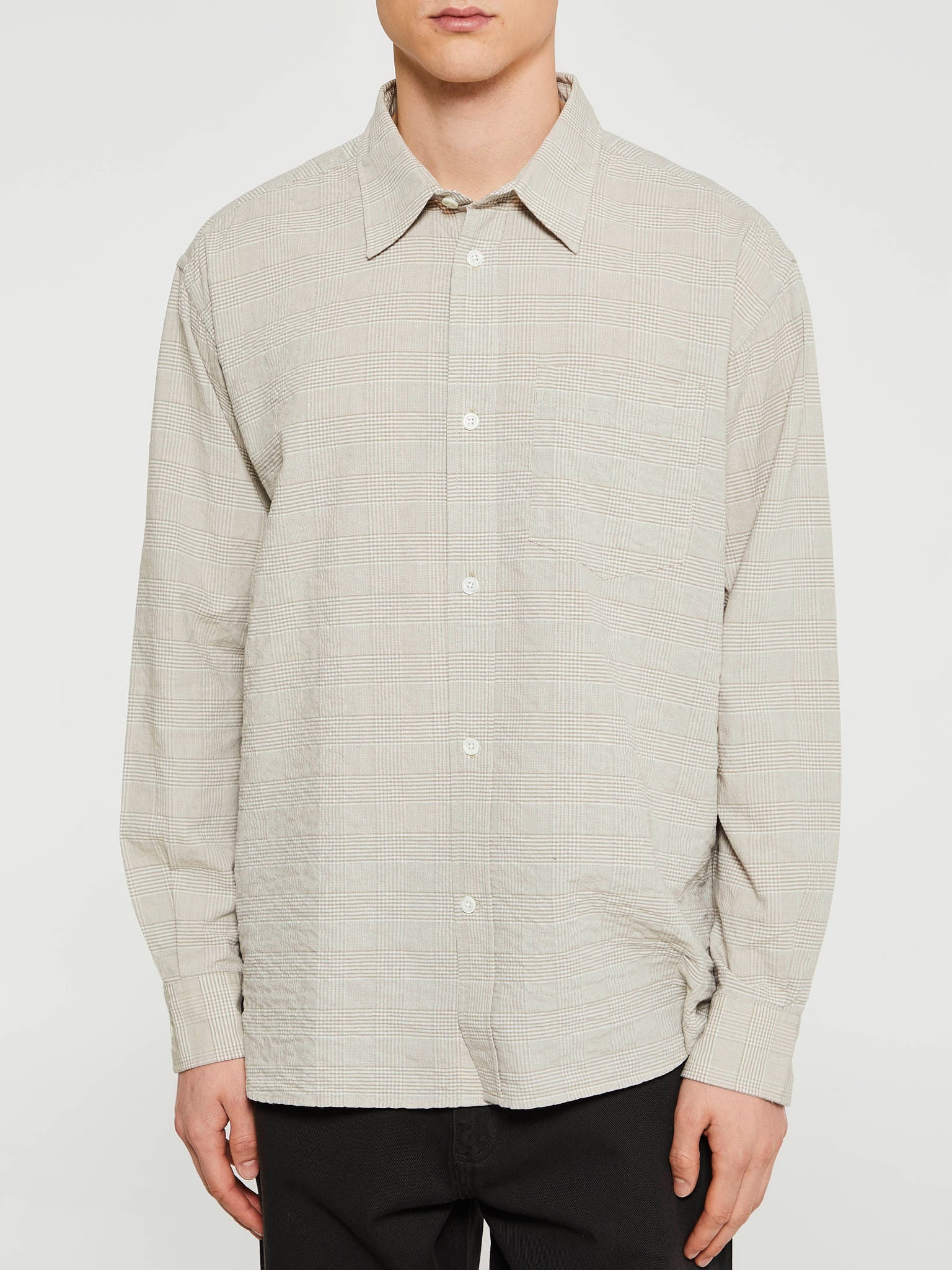 Norse Projects - Mo Oversized Check Shirt in Heathland Brown