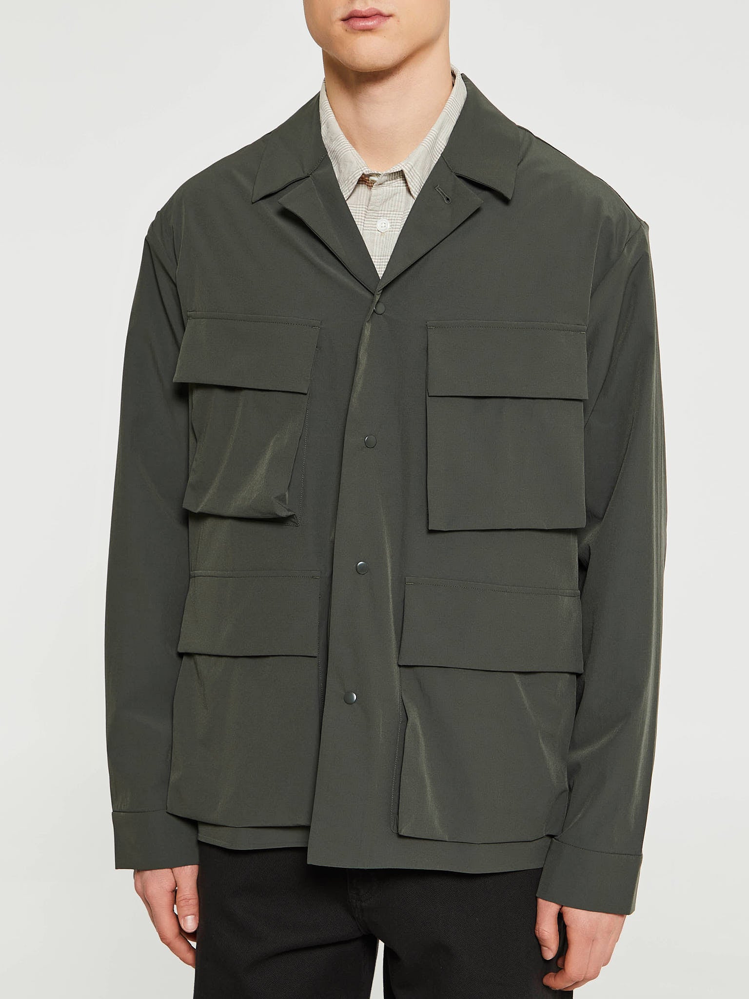 Norse Projects - Mads Travel Light Overshirt in Black Olive