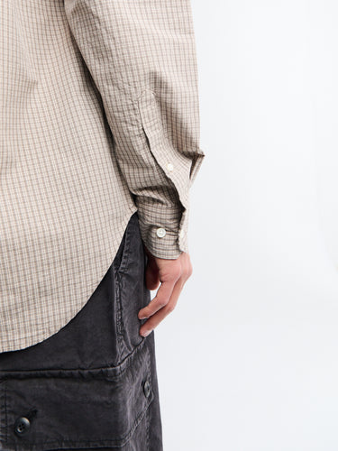 Norse Projects - Ole Oversized Poplin Check Shirt in Walnut