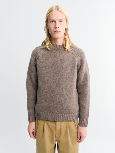 Norse Projects - Birger Wool Raglan Pullover in Walnut