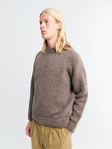 Norse Projects - Birger Wool Raglan Pullover in Walnut