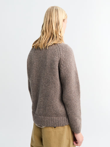 Norse Projects - Birger Wool Raglan Pullover in Walnut