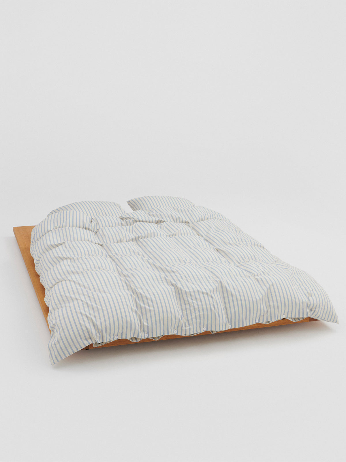 Percale Duvet Cover in Needle Stripes