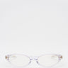 Flatlist - Olympia Sunglasses in Clear Crystal and Clear Lens