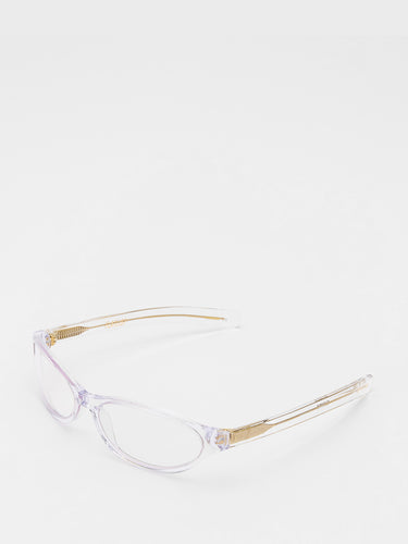 Flatlist - Olympia Sunglasses in Clear Crystal and Clear Lens