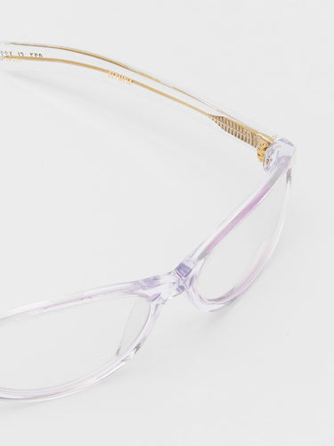 Flatlist - Olympia Sunglasses in Clear Crystal and Clear Lens