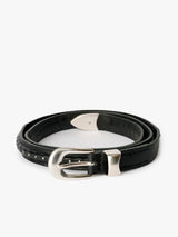 Our Legacy - 2 cm Bullet Chain Belt in Black Leather
