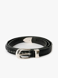 Our Legacy - 2 cm Bullet Chain Belt in Black Leather